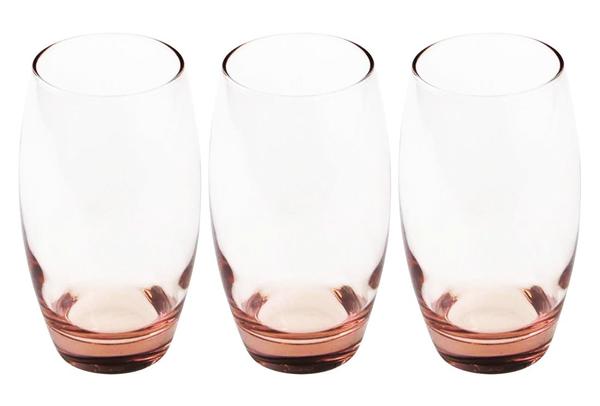 Paşabahçe City 3 Parça Su Bardağı Seti | Pembe | 41020-Rose