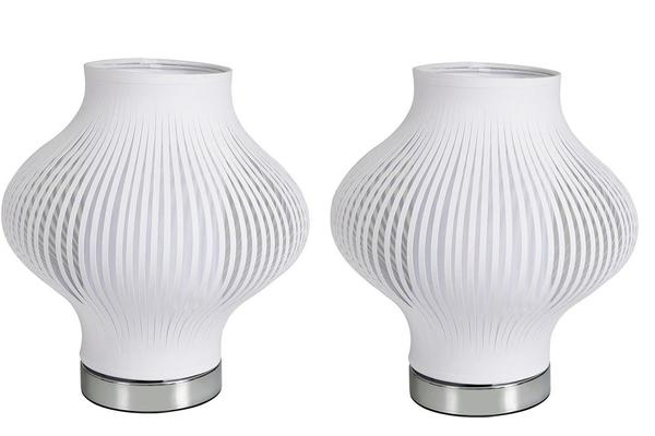 Dekonaz Çift Kullanım Dekoratif Lamba | Beyaz | 13x34cm | 2 Adet