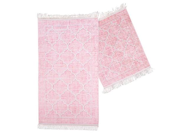 Ensemble de tapis de bain rectangulaire Aida 2 en 1 poudre