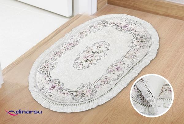 Dinarsu 2'li Banyo Paspası Seti | Krem | 1037-Cream