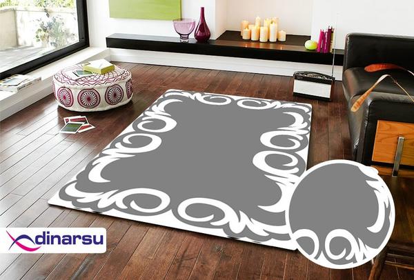 Dinarsu Yıkanabilen Halı | Sunshine | Gri | 1108-Grey