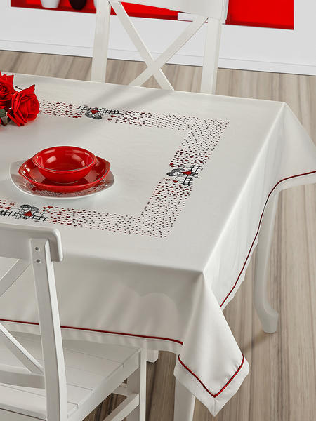 Nappe Rectangulaire Décorée et Picolu Keramira 140 x 180 Cm | K +