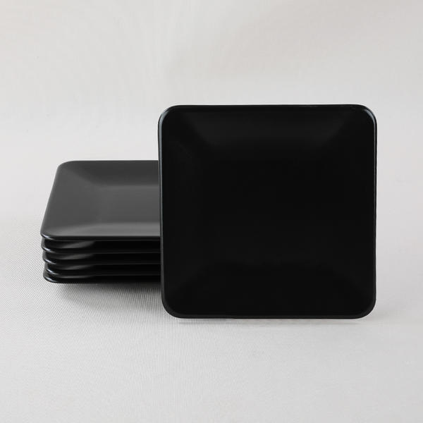 Mattschwarzer Siera-Kuchenteller 20 cm 6 Stück | Keramika