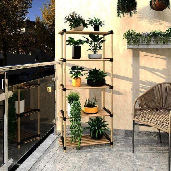 Alper home 5 Raflı Çok Maçlı Modüler Ahşap Raf Vidasız