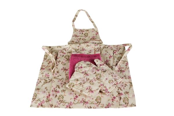 Mutfak Önlüğü Seti Pink Flower Bomb 3 Adet