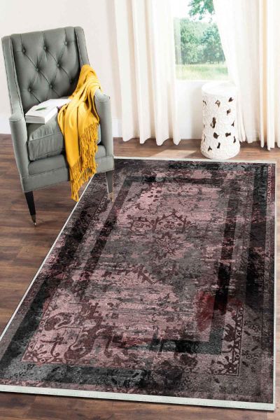 Birkilim Yıkanabilir Dekoratif Halı İpeksi Kaymaz Taban | MLN-IP-SD-281