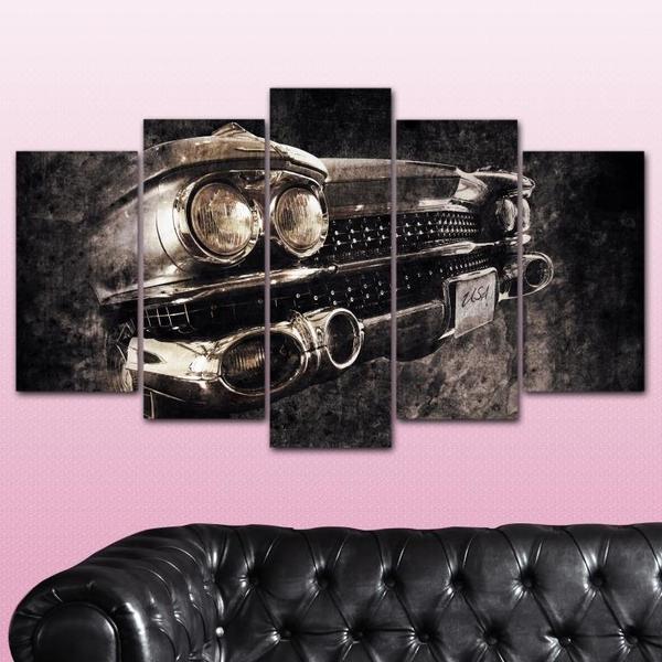 Dekonaz 5 Parça Tablo | Eski Araba | b-1089