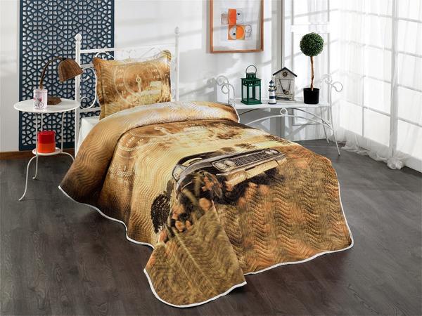 Belenay Baskılı Tek Kişilik Kapitone Yatak Örtüsü - Chevy