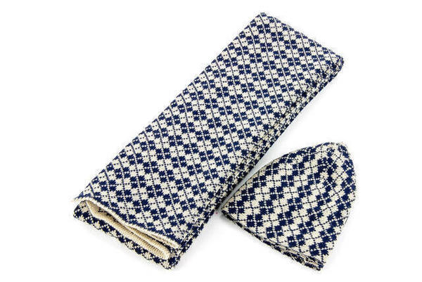 Likralı Desenli Takke ve Atkı - 4