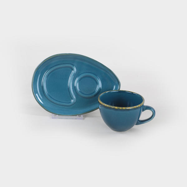 طقم تقديم قهوة سفير دروب 4 قطع لشخصين | كيراميكا