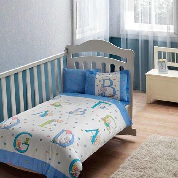 Taç Sweet Animals 4 Parça Bebek Uyku Seti | Mavi | TAC-08339