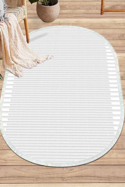Birkilim Oval Yıkanabilir İpeksi Kaymaz Taban Dekoratif Halı | MLN-IP-O-SD-316
