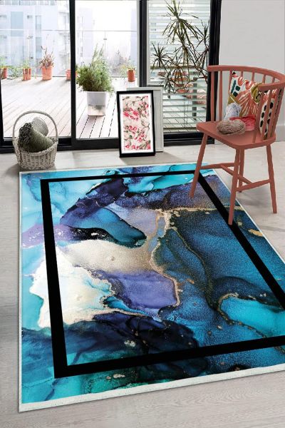 Birkilim Yıkanabilir Dekoratif Halı İpeksi Kaymaz Taban | MLN-IP-HS-281