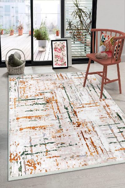 Birkilim Yıkanabilir Dekoratif Halı İpeksi Kaymaz Taban | MLN-IP-HS-338