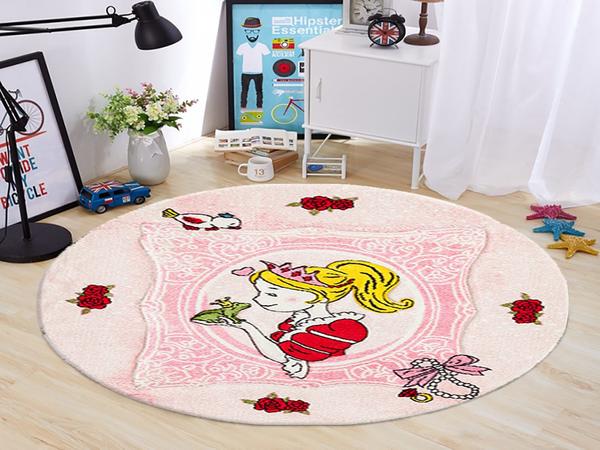 Festival Momo Çocuk Halısı | Yuvarlak | Pembe | Momo-568-09-Pink-133x133