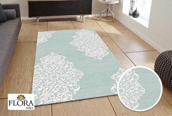 Flora Gökçe Collection Halı | Turkuaz | F-4371A-Turquoise