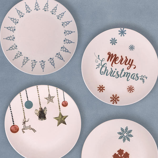 Assiette à neige colorée 25 cm 4 pièces 18504-07-08-10 | Keramika