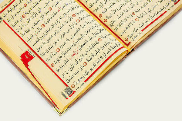 Coran recouvert de velours rose séchée de taille moyenne (publication Furkan) - Ligne informatique