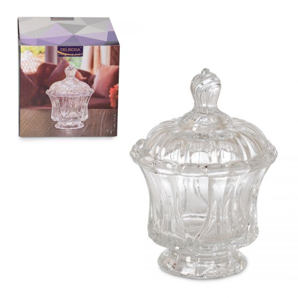 İpek | Ayaklı Kapaklı Cam Şekerlik | DSTG1029-4
