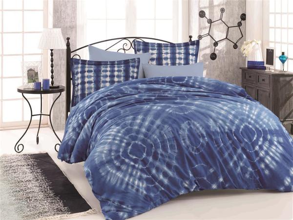 Egzotik Çift Kişilik Nevresim Takımı Gece Mavisi | Hobby