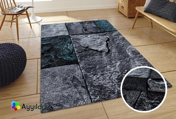 Ayıldız Plus Duvar Desenli Halı 100% PP Heatset 6mm 1400gr | Turkuaz | 8004Turkis