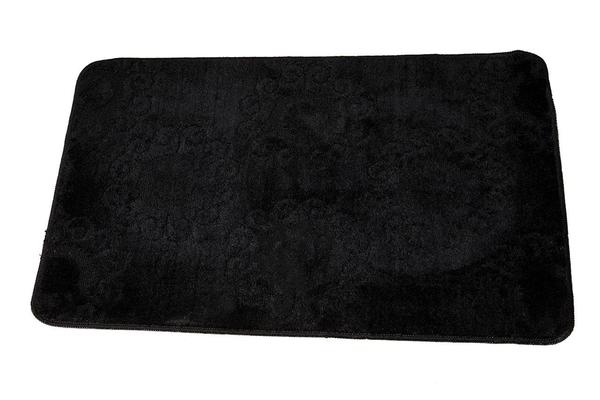 Duygu Siyah Çiçek Banyo Seti 3 Parça