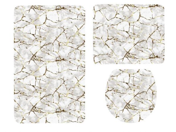 Çeyizdiyarı 3lü Klozet Takımı Avril Beyaz-Gold