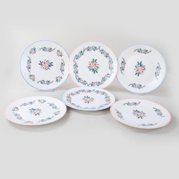 Petunia Serving Plate 26 Cm 6 Pieces - 19460-1-2-3-4-5 | Keramika