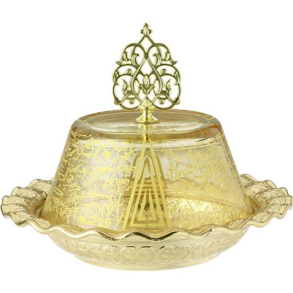 Lina Zuckerdose mit Deckel Gelb mit Quran Motiven