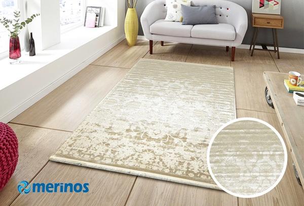 Merinos Velvet Kadife Dokulu Halı | Sarı | 1110-80-Sun