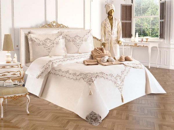 Çeyizdiyarı Romeo 15 Parça Gelin Seti Krem