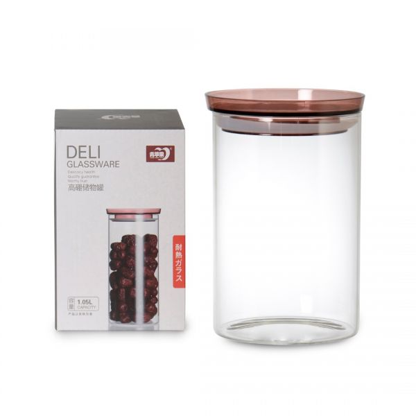 İpek Züccaciye | Plastik Kapaklı Borasilikat Cam Kavanoz 1050 ml