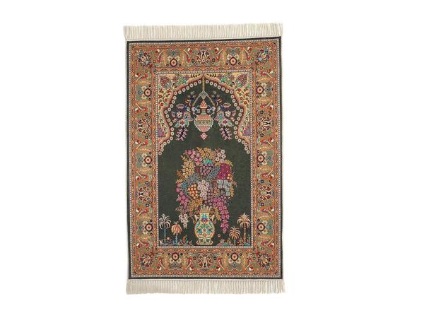 Digital gedruckter Lux Umrah Gebetsteppich Dunkelgrün