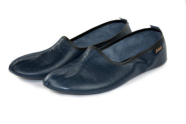 "" 100% Leder Hajj Umrah Tawaf und Hausschuhe Marineblau