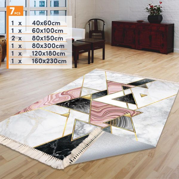 Birkilim 7 Waschbares Teppichset | MLN-HY-1190-KMP