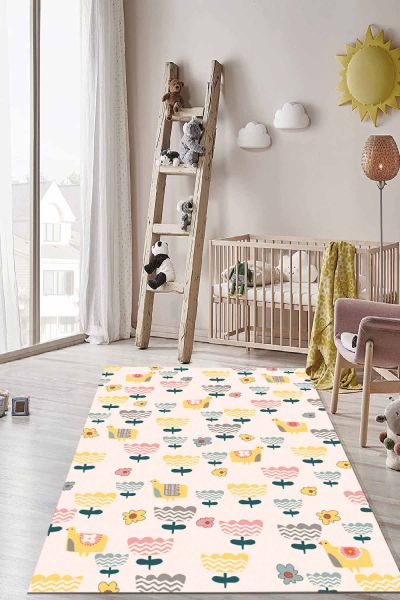Birkilim Yıkanabilir İpeksi Kaymaz Taban Çocuk Odası Halısı | MLN-IP-HT-268