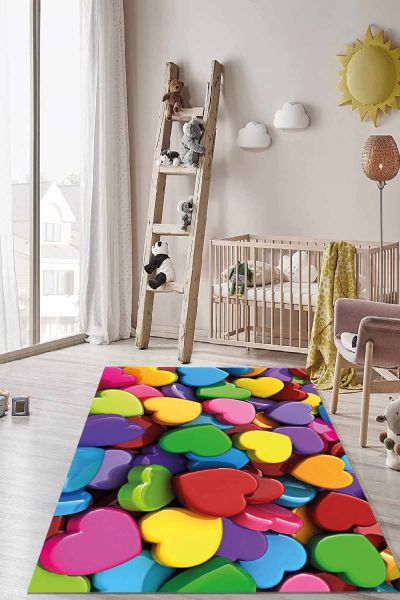 Birkilim Yıkanabilir İpeksi Kaymaz Taban Çocuk Odası Halısı | MLN-IP-HT-1160