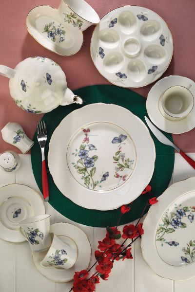 Kütahya Porselen Bone Olympos 36 Parça 9834 Desen Kahvaltı Takımı