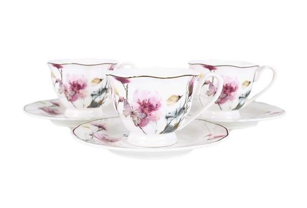 Bavary 6'lı Fine Porselen Türk Kahve Fincan Seti 12 Parça | By-alzp-180201-3