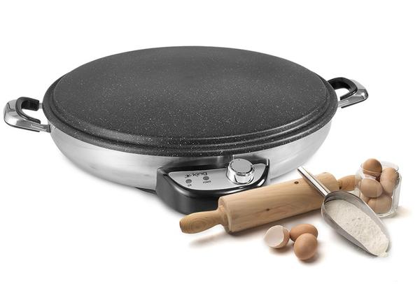 King Yörem Elektrikli Granit Pide Yufka Krep Sacı 50cm 2300 Watt