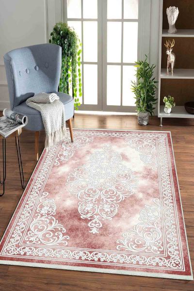 Birkilim Yıkanabilir Dekoratif Halı İpeksi Kaymaz Taban | MLN-IP-HK-0133