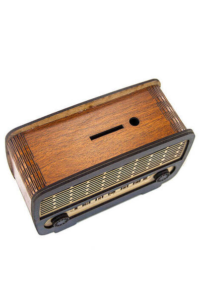 عرض راديو خشبي أصبع بنك