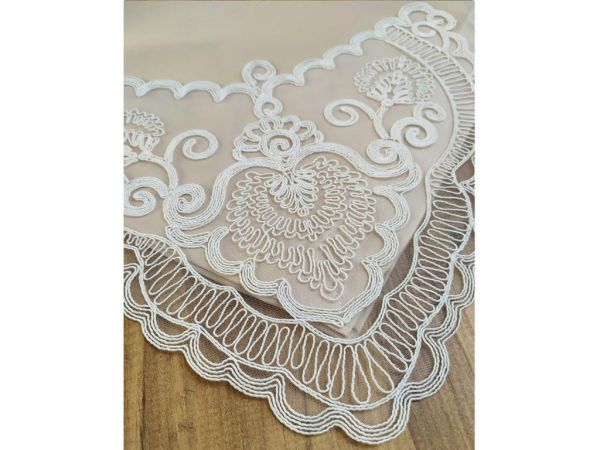 Çeyiz Diyarı Fransız Güpürlü Göksu Tek Bohça Cappucino