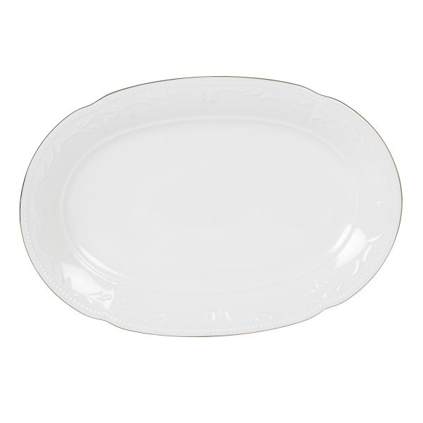 İpek | Conrad Oval Beyaz Kayık Tabak 30 Cm | RAD-300