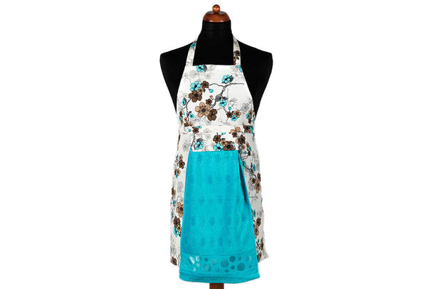 Dekonaz Mutfak Önlüğü | Mavi Havlu ve El Bezi Hediyeli | 73cm x 59cm