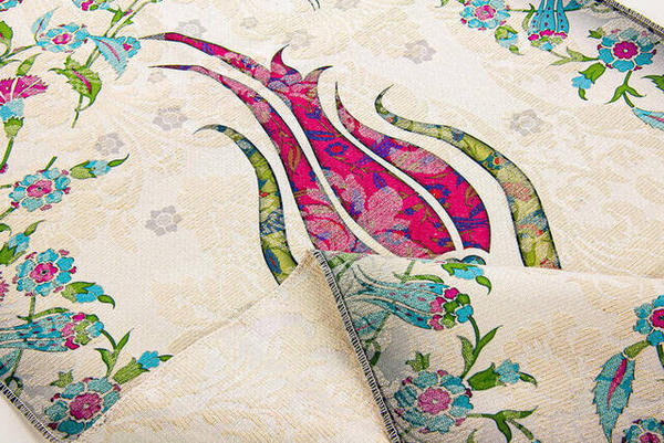 Tulip Marbled Prayer Rug - Fuchsia Color