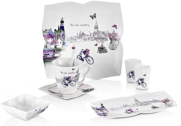 Neva The Nice Country 32 Parça İstanbul Desenli Kahvaltı Takımı | 6 Kişilik