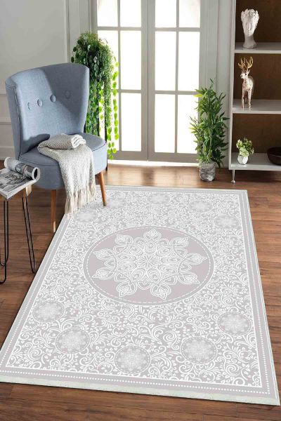 Birkilim Yıkanabilir Dekoratif Halı İpeksi Kaymaz Taban | MLN-IP-HK-0130