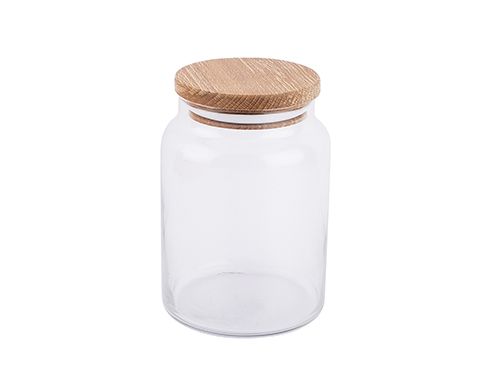 Tantitoni | Ahşap Kapaklı Cam Kavanoz 890 ml