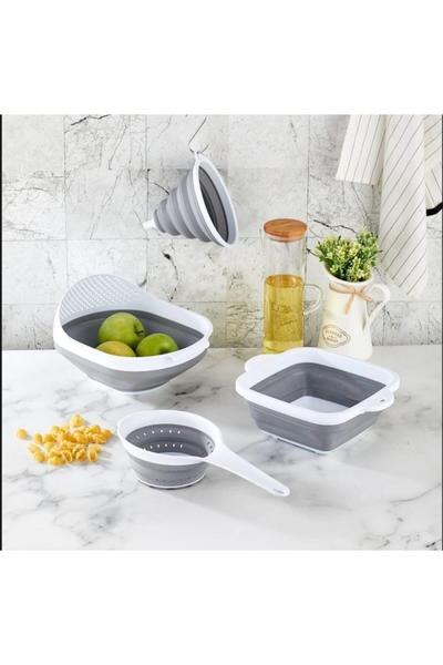 Vip Ahmet Katlanır Akerdeon Süzgeç Seti 4'lü | VIPAHMET-VP-154